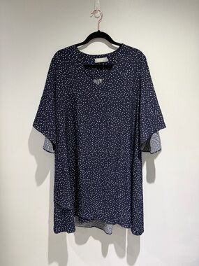Navy and White Polka Dot Tunic Dress